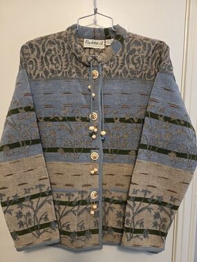 Vintage Flashback Southwestern Woven Tapestry Jacket M
